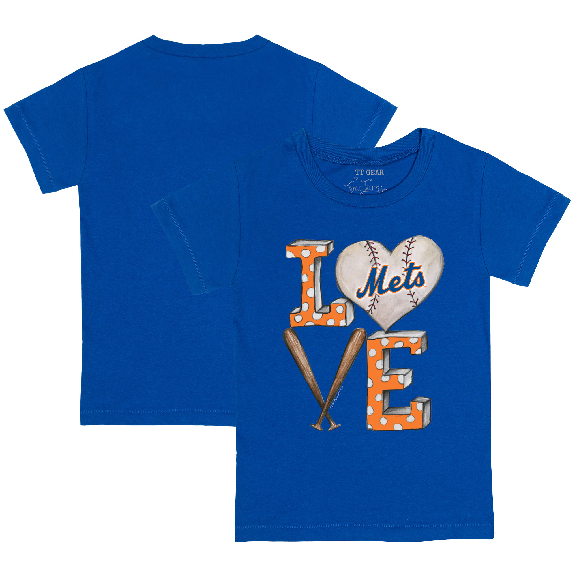 Infant Tiny Turnip Royal New York Mets Baseball Love T-Shirt