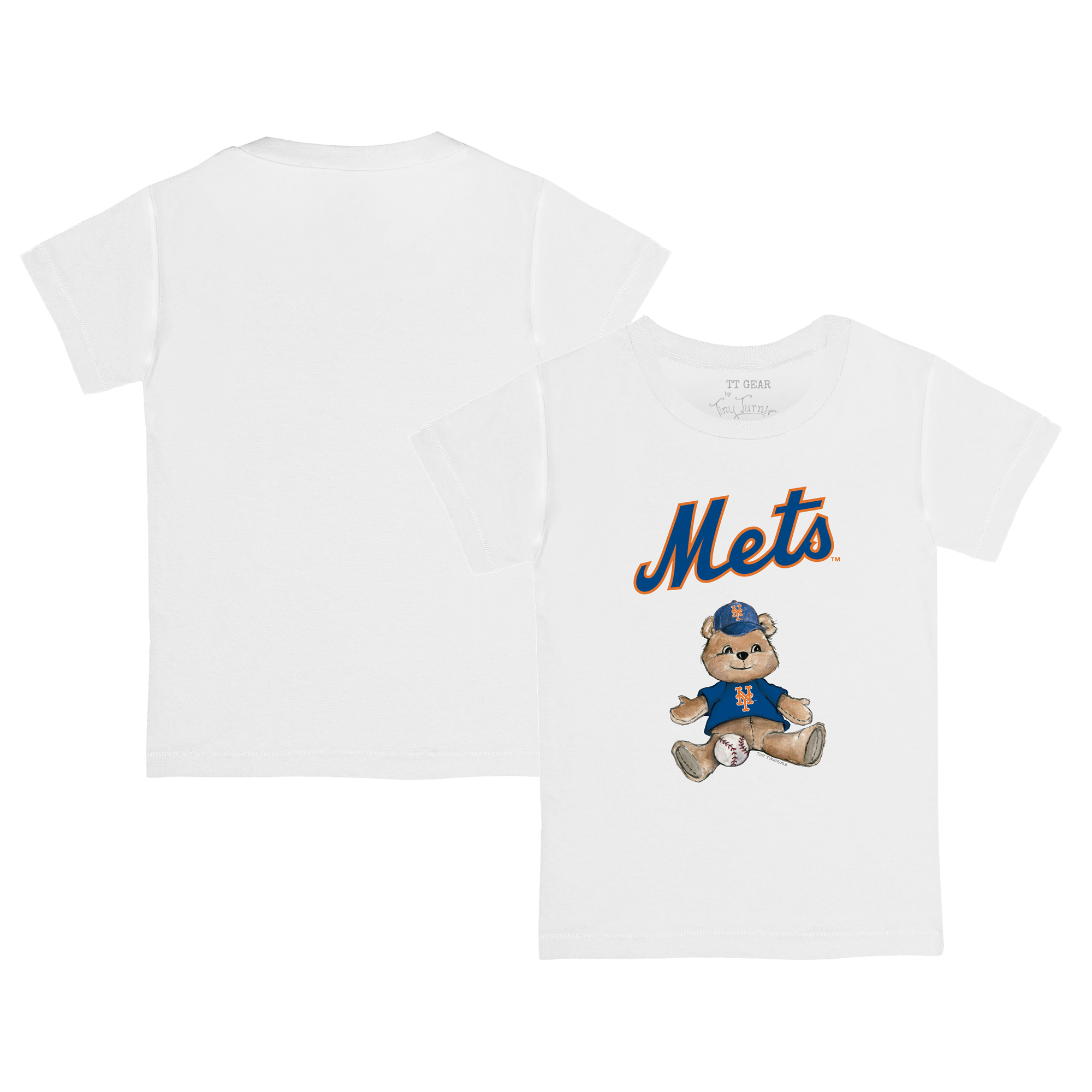 Infant Tiny Turnip White New York Mets Teddy Boy T-Shirt