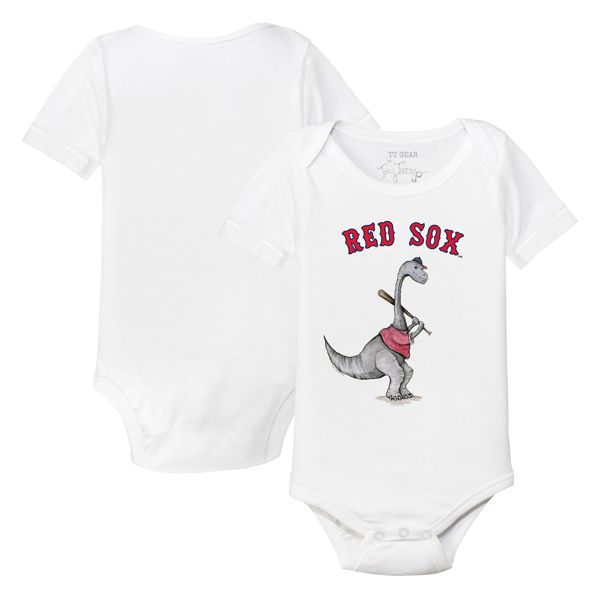 Infant Tiny Turnip White Boston Red Sox Bronto Bodysuit