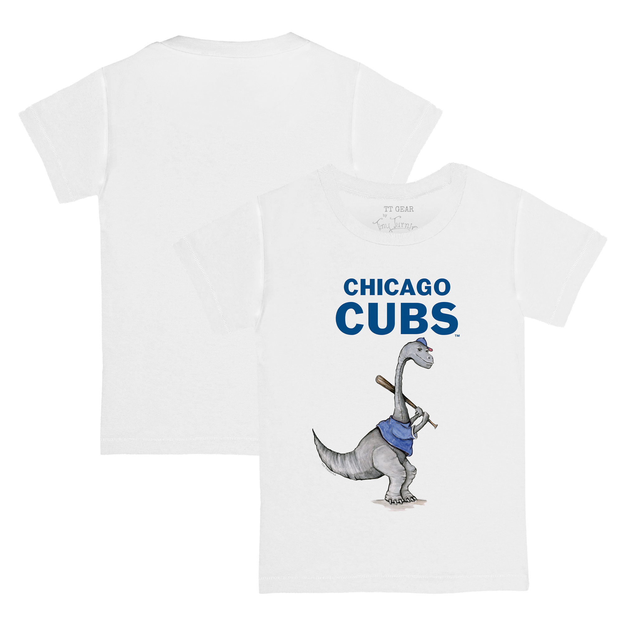 Infant Tiny Turnip White Chicago Cubs Bronto T-Shirt