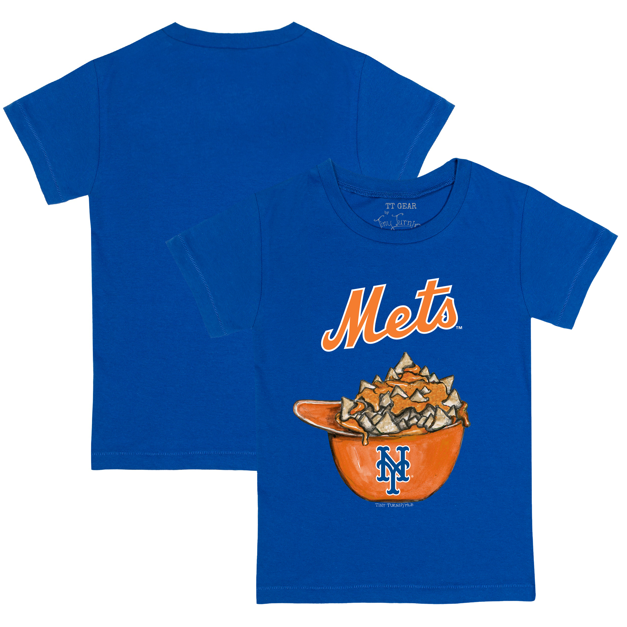 Infant Tiny Turnip Royal New York Mets Nacho Helmet T-Shirt