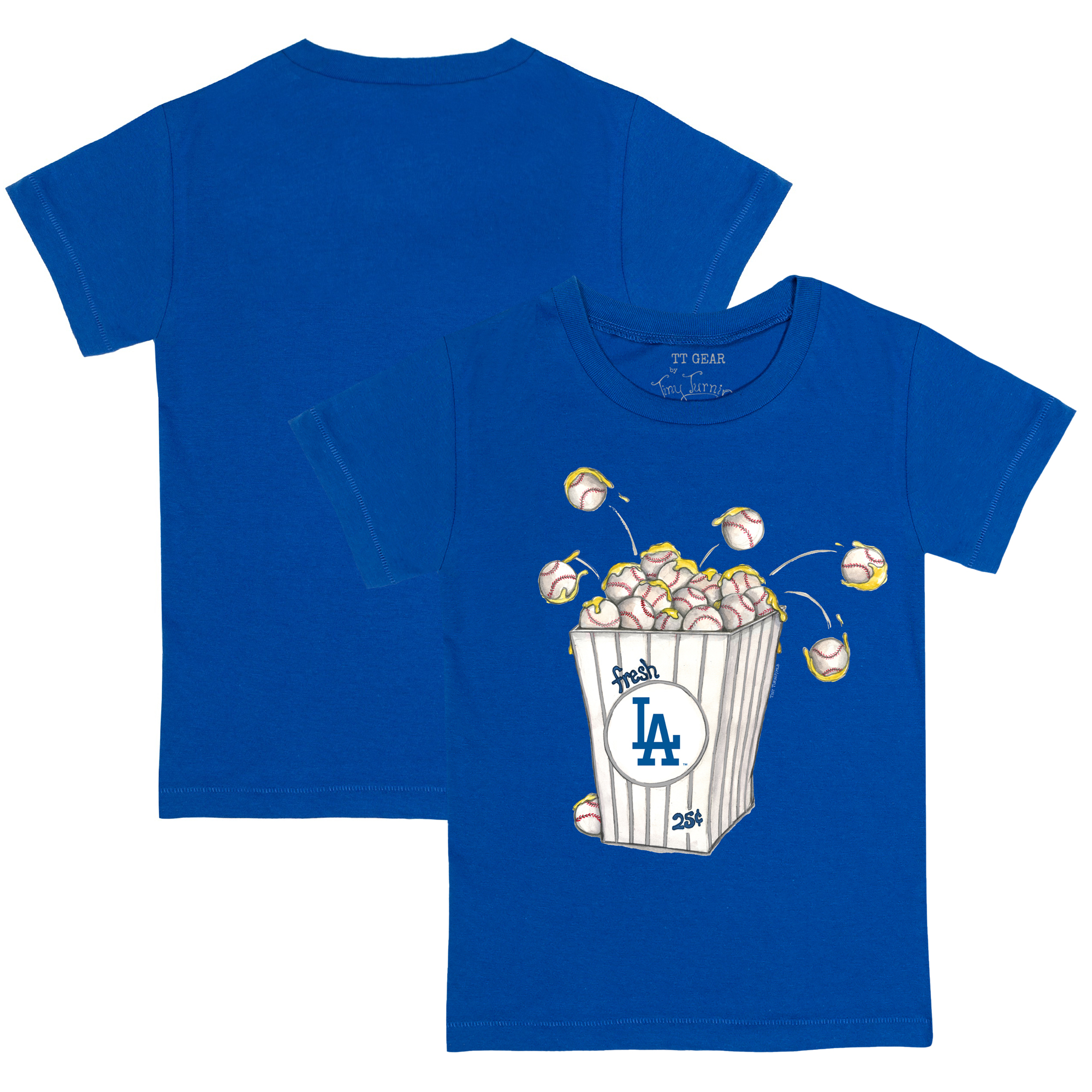 Infant Tiny Turnip Royal Los Angeles Dodgers Popcorn T-Shirt