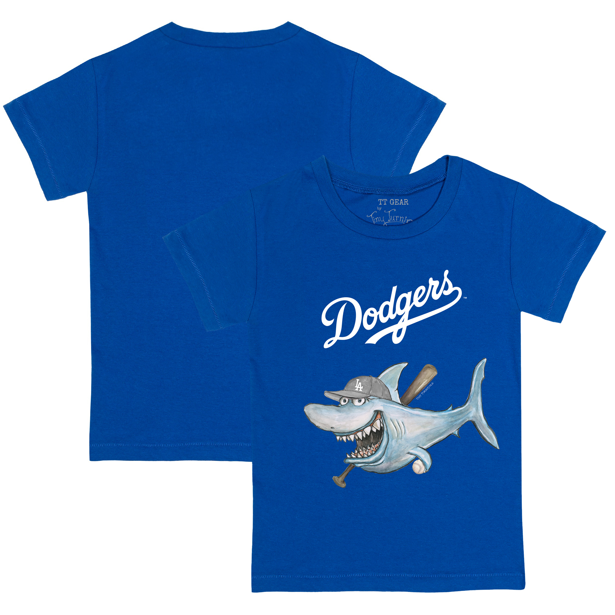 Infant Tiny Turnip Royal Los Angeles Dodgers Shark T-Shirt