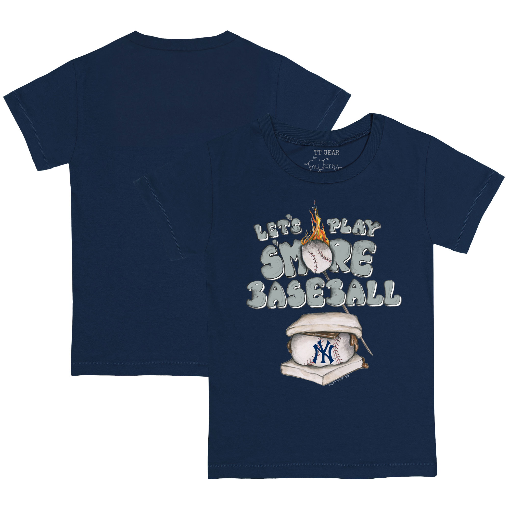 Infant Tiny Turnip Navy New York Yankees Smores T-Shirt