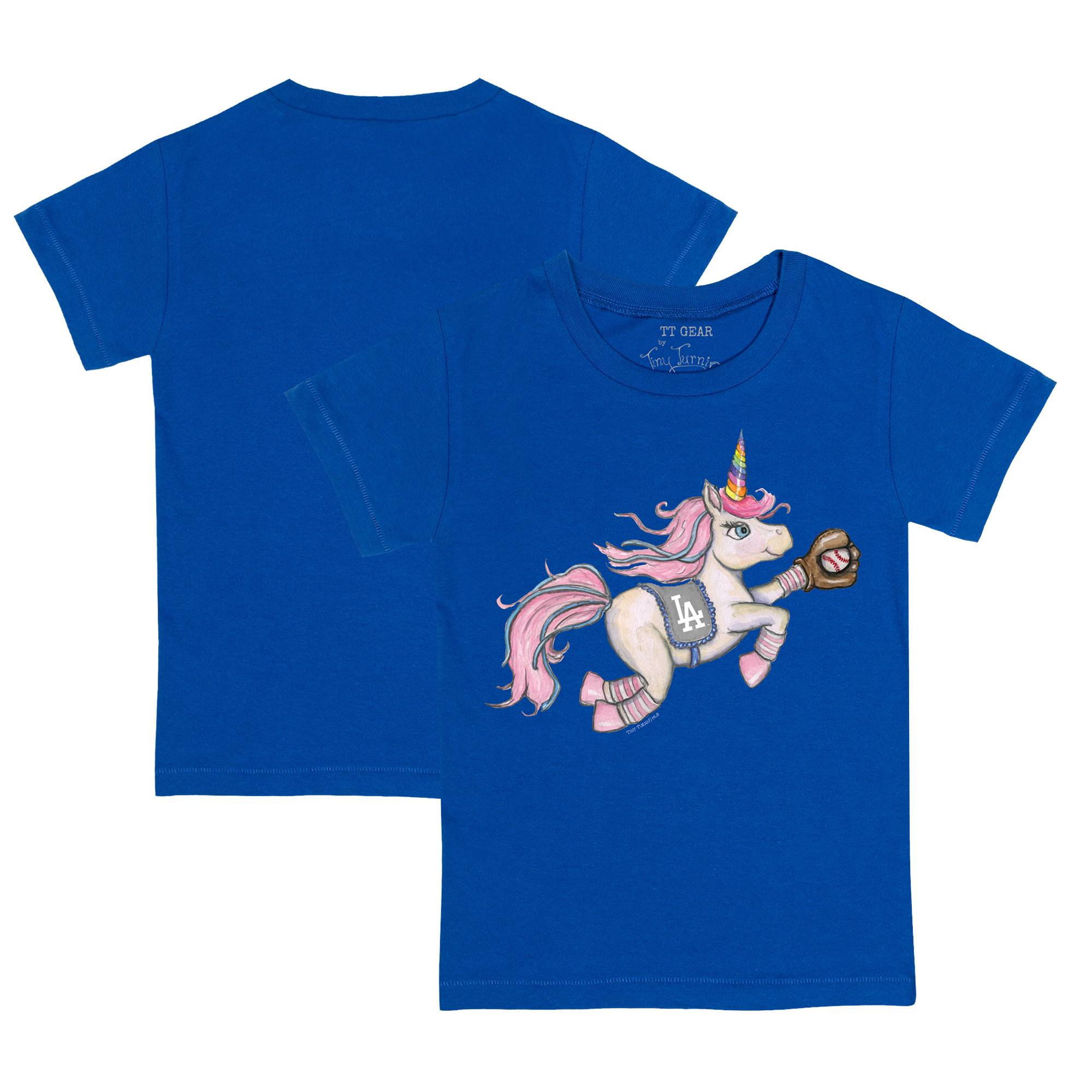 Infant Tiny Turnip Royal Los Angeles Dodgers Unicorn T-Shirt
