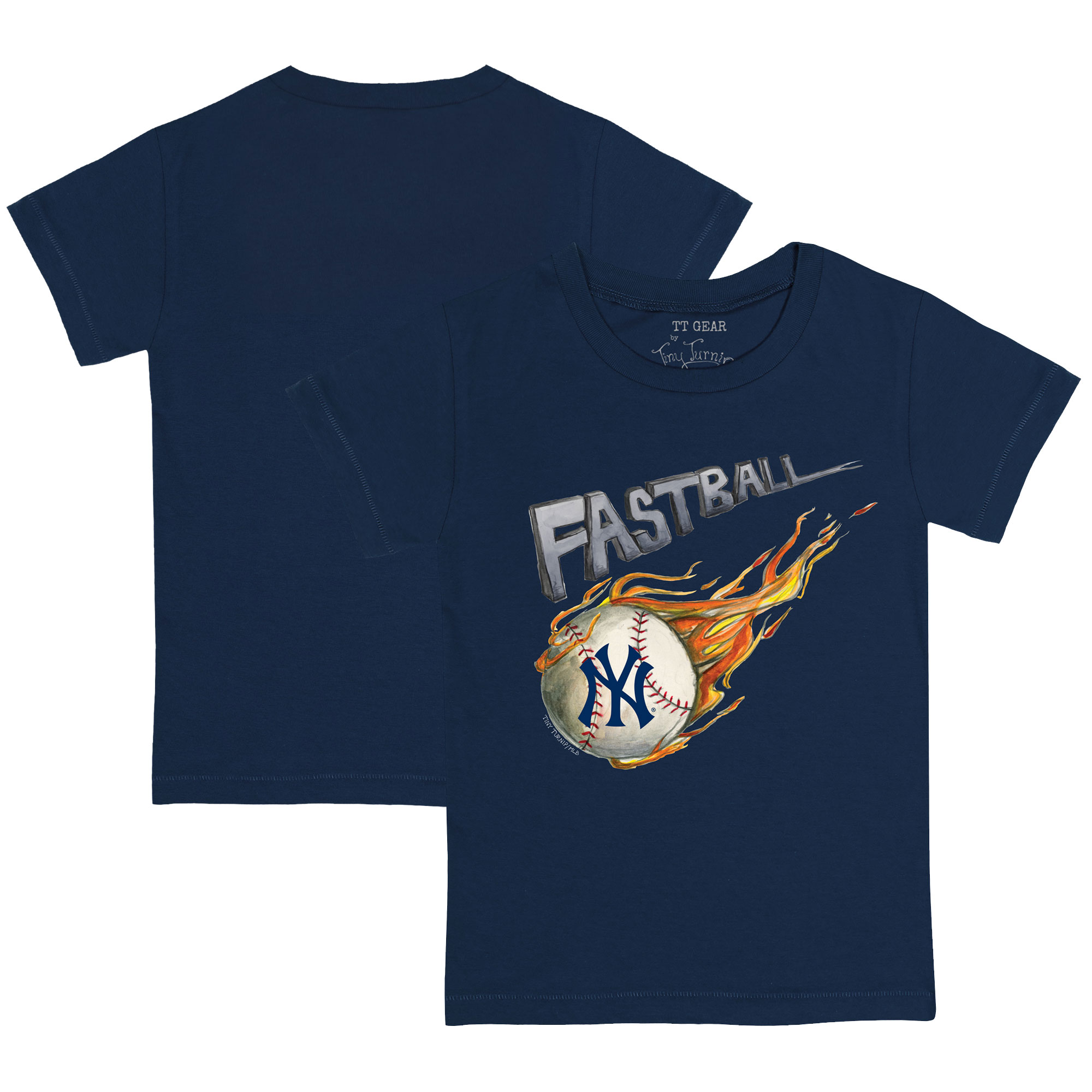 Toddler Tiny Turnip Navy New York Yankees Fastball T-Shirt