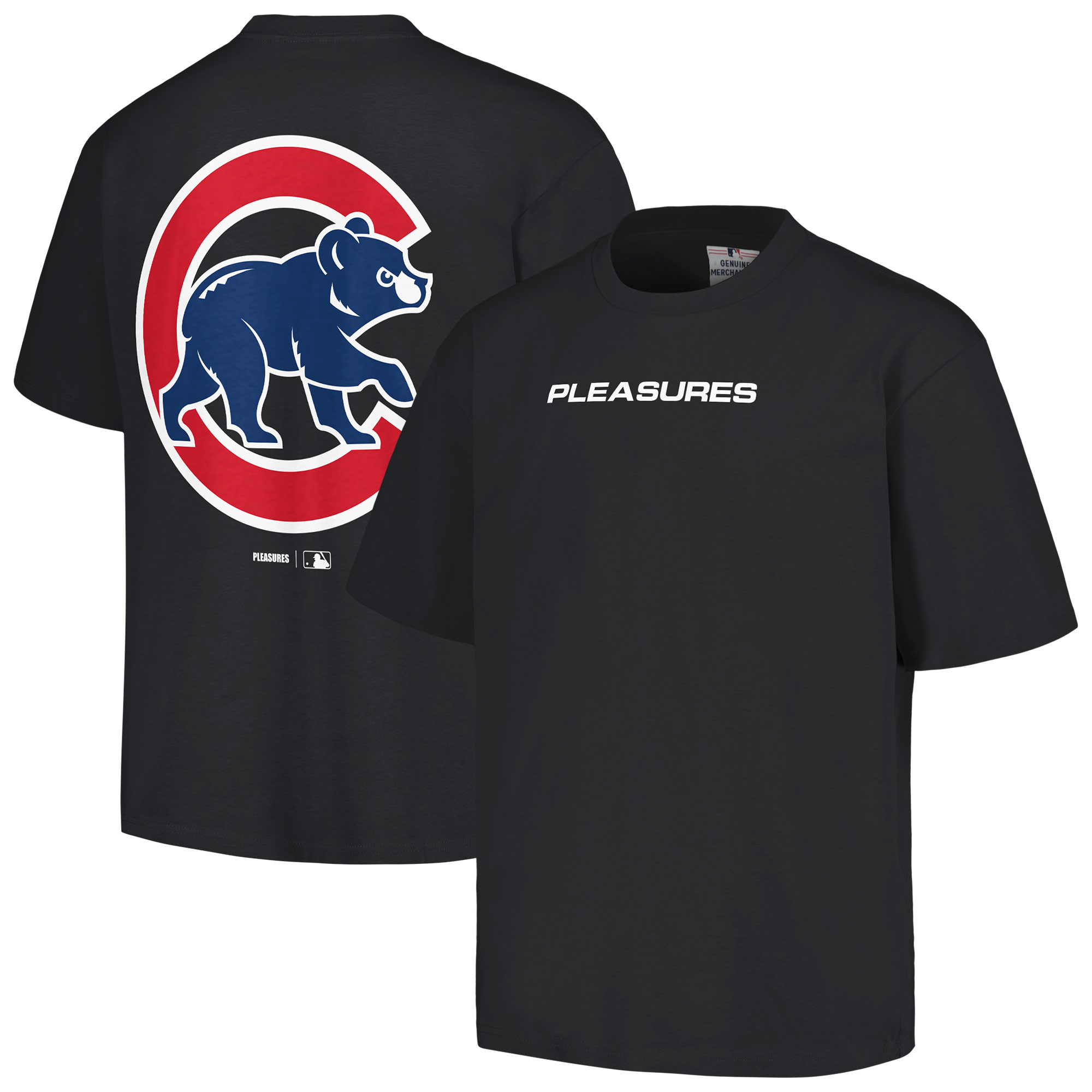 Men’s PLEASURES Black Chicago Cubs Ballpark T-Shirt