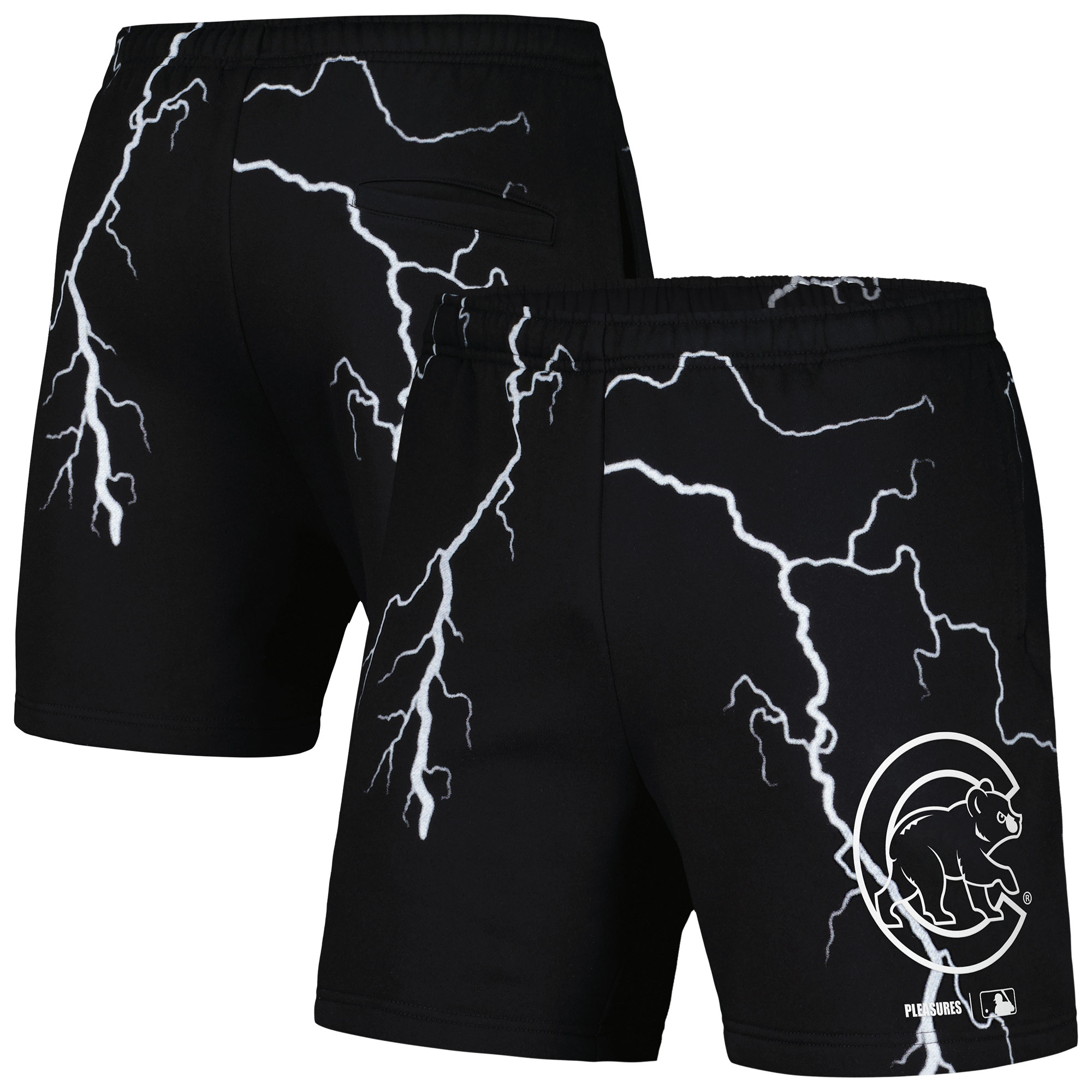 Men’s PLEASURES  Black Chicago Cubs Lightning Shorts