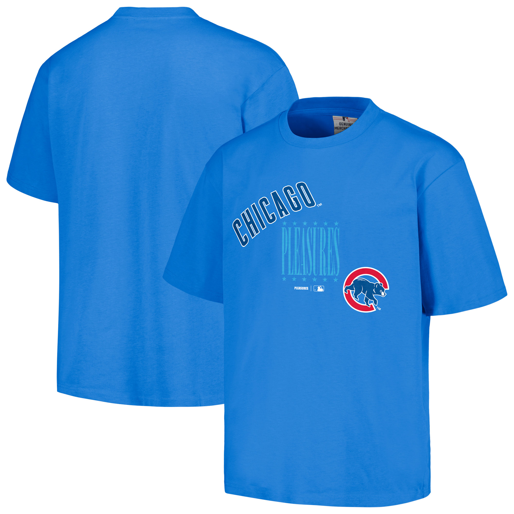 Men’s PLEASURES Royal Chicago Cubs Repurpose T-Shirt