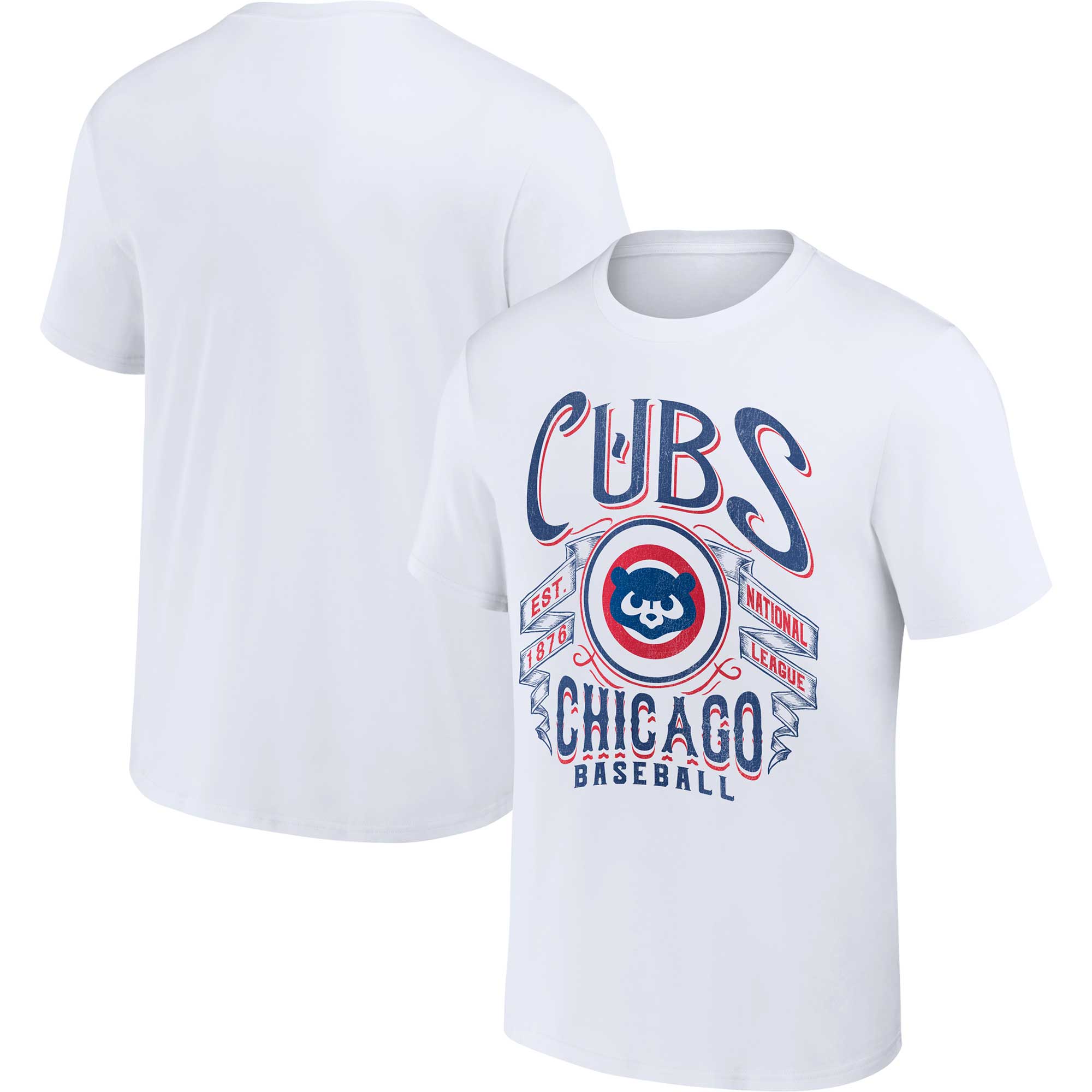 Men’s Darius Rucker Collection by Fanatics White Chicago Cubs Distressed Rock T-Shirt