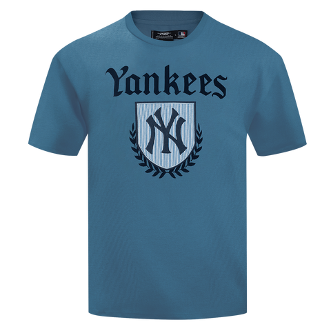 MLB NEW YORK YANKEES COUNTRY CLUB MEN'S COTTON JERSEY DROP SHOULDER TOP (STEEL BLUE)