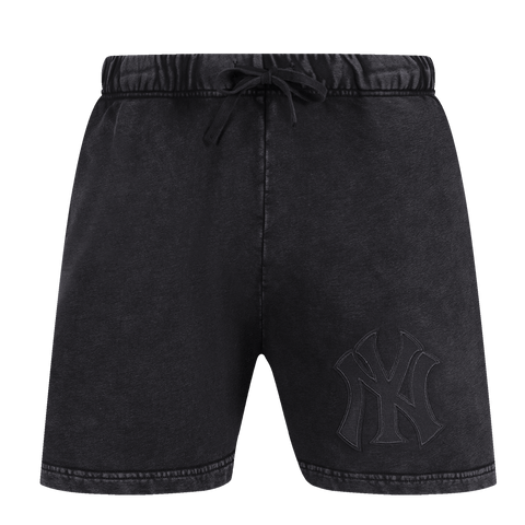 MLB NEW YORK YANKEES WASHED CLASSIC MEN'S ENZYME WASH FIT SHORT (WASHED BLACK)