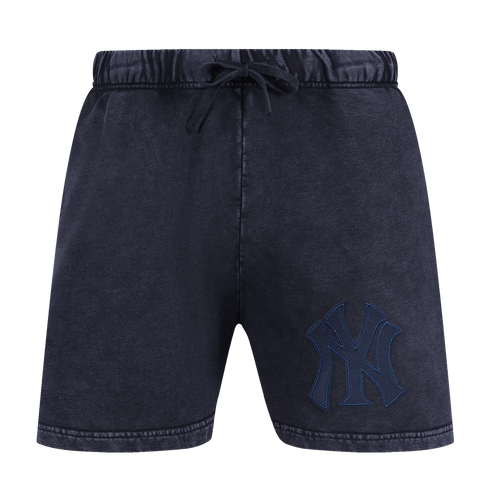 MLB NEW YORK YANKEES WASHED CLASSIC MEN'S ENZYME WASH FT SHORT (WASHED MIDNIGHT NAVY)
