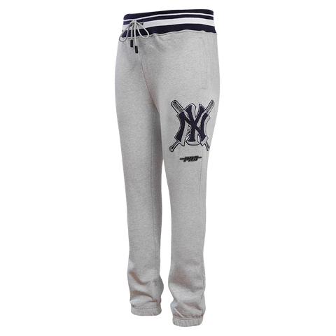 MLB NEW YORK YANKEES MASHUP MEN'S RIB SWEATPANT (HEATHER GREY/MIDNIGHT NAVY)