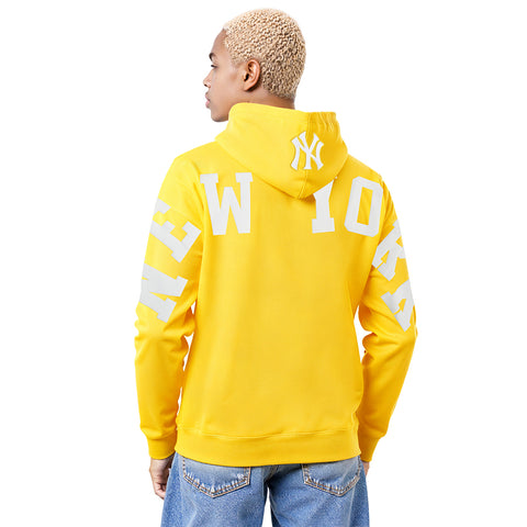 MLB NEW YORK YANKEES WINGSPAN MEN'S DROP SHOULDER FLC PO HOODIE (YELLOW)