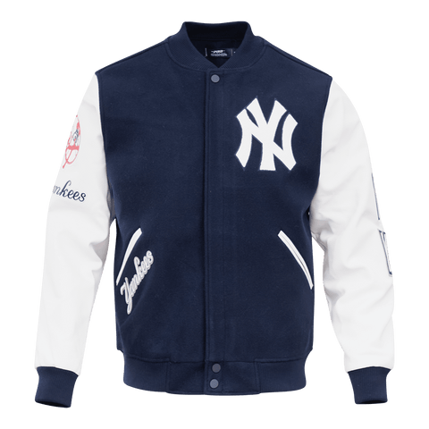MLB NEW YORK YANKEES CLASSIC WOOL MEN'S VARSITY JACKET (MIDNIGHT NAVY)